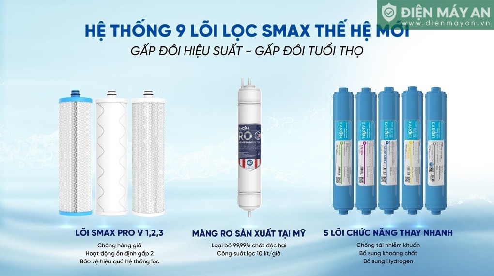 Máy lọc nước RO Karofi KHY-TN99 9 lõi